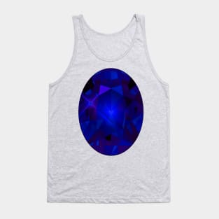 Blue and Purple Oval Shape Gemstone Tank Top